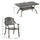 7-Piece Patio Dining Set, Cast Aluminum Outdoor Furniture Set with 6 Armchairs, 1 Table and Umbrella Hole, Bronze
