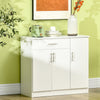 Modern Sideboard Cabinet, Buffet Cabinet with Aluminum Handle, Metal Hinge and Adjustable Shelves for Dining Room, Kitchen, Coffee Bar, White
