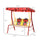 2-Seat Kids Canopy Swing, Children Outdoor Patio Lounge Chair for Garden Porch, with Adjustable Awning, Seat Belt, Ladybird Pattern, for 3-6