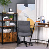 Office Chair Linen 360Â° Swivel Computer Desk Chair Home Study Rocker with Wheels  Grey