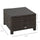 20" Outdoor Ottoman, PE Plastic Rattan Wicker, Fade-Resistant Patio Footrest with Soft Cushion, Steel Frame, Mixed Brown