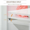 Bathroom Storage Cabinet with 3 Tier Shelf, Floor Free Standing Linen Tower, Tall Slim Side Organizer Shelves, White