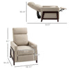 Manual Recliner Chair for Living Room Bedroom, Reclining Sofa Armchair with Footrest, Grey