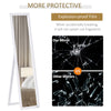 Full Length Mirror Floor Standing or Wall-Mounted, Rectangle Dressing Mirror for Bedroom, Living Room, White