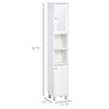 Tall Bathroom Storage Cabinet with Mirror, Wooden Freestanding Tower Cabinet with Adjustable Shelves, for Bathroom, or Living Room, White