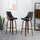Counter Height Bar Stools Set of 2 PU Leather Swivel Barstools with Footrest and Tufted Back, Black