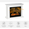 Electric Fireplace Heater, Freestanding Fireplace with Mantel and  Dimmable Flame Effect, Space Heater with Remote Control, 1400W, White