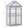 32" x 19" x 54" Garden Wooden Cold Frame Greenhouse Flower Planter Protection w/ Adjustable Shelves, Double Doors - Grey