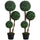 35.5" Artificial Plant for Home Decor Indoor & Outdoor Fake Plants Artificial Tree in Pot, Ball Boxwood Topiary Tree for Home Office, Living Room Decor, Set of 2, Green