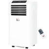 8000BTU Portable Mobile Air Conditioner Cooling Dehumidifying Ventilating with Remote Controller, LED Display, 2 Speed Fans, White