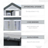 8' L x 6' W x 7' H Outdoor Walk-In Tunnel Greenhouse with Roll-up Windows, 2 Zippered Doors, & Weather Cover
