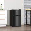 Double Door Mini Fridge with Freezer, 3.2 Cu.Ft Compact Refrigerator with Adjustable Shelf, Adjustable Thermostat and Reversible Door, Black