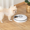 Battery-Powered Automatic Feeder for Pets with Digital LED Display Timer, 6 Meal Trays for Wet or Dry Cat Food, Small Dog & Cat Meal Dispenser