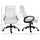 400lbs Big and Tall Office Chair with Wide Seat, Ergonomic Executive Computer Chair with Swivel Wheels and Faux Leather, White