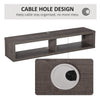 Wall Mounted TV Stand, Media Console Floating Storage Shelf for Living Room or Home Office, Dark Grey