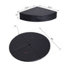 5' x 2" Round Folding Portable Pole Dance Crash Mat - Black