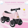 Baby Balance Bike for 18-36 Months, Toddler No Pedal Ride-on Walking Bike with 4 Wheels Gifts for Boys Girls, Pink