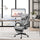 Ergonomic Chair Swivel Chair Executive Adjustable Recliner Desk Chair W/ Retractable Footrest Headrest Lumbar, Light Grey