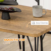 Industrial Dining Table Set for 6 People, 6 Piece Kitchen Table and Chairs Set, Dinner Table with Bench, Storage Shelf, Rustic Brown