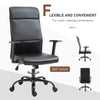High-Back Office Chair with Faux Leather  Rocking Function/Adjustable Seat Height  and 360 Swivel Wheels  Black