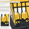 Elite 360 Swivel Double Child Two-Wheel Bicycle Cargo Trailer With 2 Security Harnesses - Yellow / Black