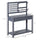 Potting Bench Table, Garden Work Bench, Outdoor Wooden Workstation with Tiers of Shelves and Drawer for Patio, Courtyards, Balcony, Grey