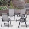 Folding Outdoor Patio Chairs Set of 4 Stackable Portable for Deck, Garden, Camping and Travel