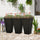 28" Tall Plastic Planters, 3-Pack, Large Taper Outdoor & Indoor Plastic Garden Flower Pots, for Entryway, Patio, Yard, Black