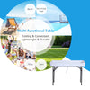 48" Folding Table with Sink Fish Fillet Camping Picnic Outdoor Gardening Table
