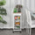 Compact Kitchen Cart, Rolling Kitchen Island with Storage, Solid Wood Frame Utility Cart with 4 Wire Fruit Baskets and Drawer, White