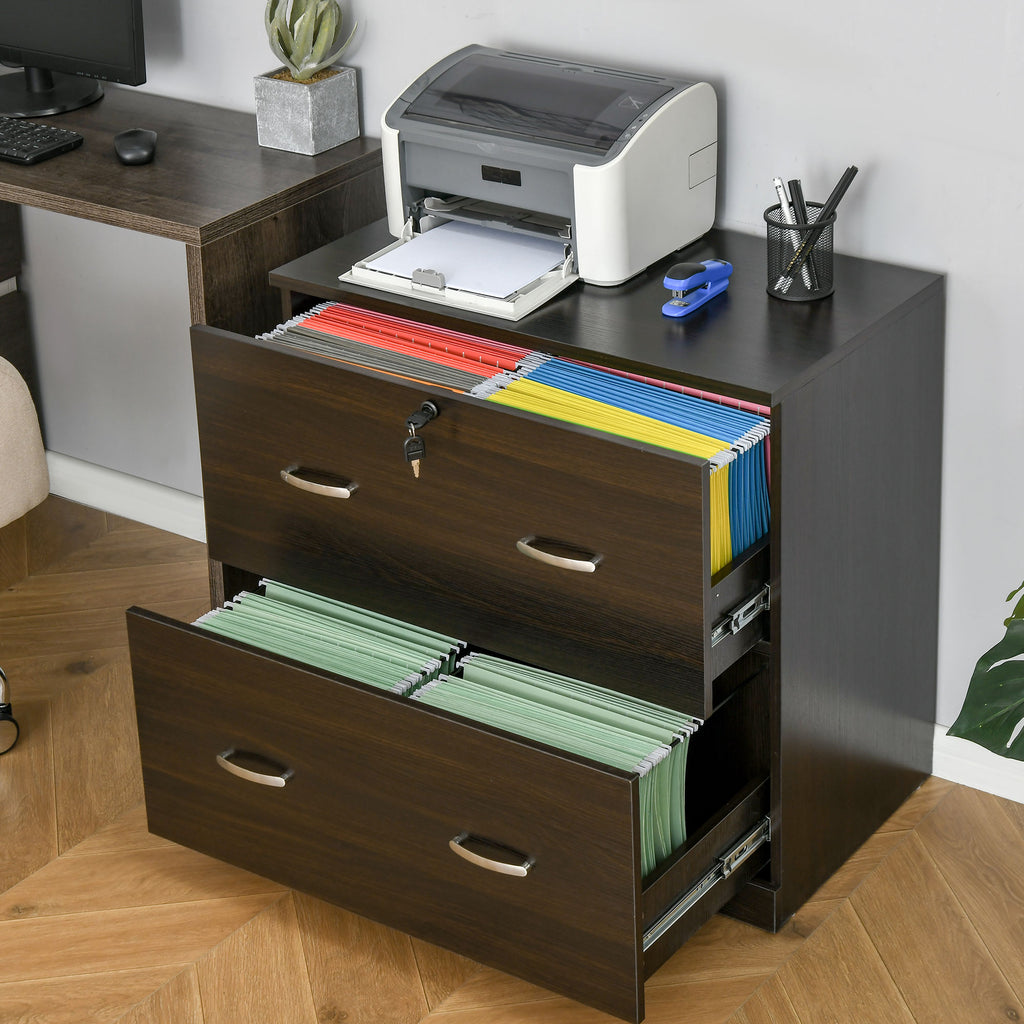Key Filing Drawer 2-Drawer File Cabinet with Lock and Keys, Vertical Storage Filing Cabi