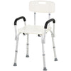 Shower Chair, Mobility Medical Grade Bath Chair, Adjustable Shower Bench with Removable Armrests for Seniors, Handicap, Disabled