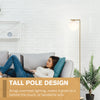 Metal Floor Lamp, Standing Light with 350Â° Adjustable Lampshade for Living Room, Bedroom, Office, Gold