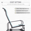 Gliding Lounger Chair, Outdoor Swinging Chair with Smooth Rocking Arms and Lightweight Construction for Patio Backyard, Cream White