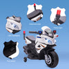 Kid's Ride-on Electric Cop Bike, Comes with Headlights and Two Training Wheels