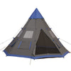Large 6-Person Metal Teepee Camping Tent with Weather Protection, Portable Design, and Included Carrying Bag