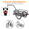 Foldable Bike Cargo Trailer Cart with Hitch, 80lbs Capacity, 16in Wheels, Black