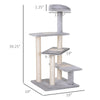 40" Modern Cat Tree 5 Level Revolving Steps Kitten Scratcher Stairs Climbing Tower Activity Center Rest Post Plush Perch Pet Furniture