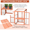 Wooden Cold Frame Greenhouse Small Mini Planter Box for Outdoor and Indoor, 30"L x 24" W x 43"H