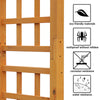 7.5' Fir Wood Round Outdoor Garden Pergola Style Arbor Arch Trellis