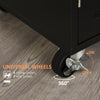 Rolling Kitchen Island Cart on Wheels, Portable Kitchen Island Cart with Magnetic Door Catch