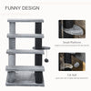 4-Level Cat Stair Ladder, Kitten Tree Climber, with Hanging Play Ball, Steps for Bed, Sofa, Light Grey