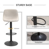Swivel Bar Stools Set of 2 Bar Chairs Adjustable Height Barstools Padded with Back for Kitchen, Counter, and Home Bar, Cream White