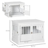 Cat Litter Box Enclosure with Magnetic Doors, Cat Washroom Nightstand with Large Top, Hidden Litter Box Side Table with Latches, White