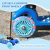Kid's Adjustable Kick Scooter w/ Foldable 3 Wheel Design & Flashing LED Lights