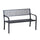 50" Garden Park Bench, Slatted Steel Outdoor Decorative Loveseat for Patio Lawn