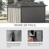 10' x 10' Universal Gazebo Sidewall Set with 4 Panel 40 Hook/C-Ring Included for Pergolas & Cabanas Light Gray