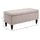 Large 42" Tufted Linen Fabric Ottoman Storage Bench With Soft Close Lid for Living Room, Entryway, or Bedroom, Beige