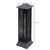 Outsunny Electric Patio Heater with Tip-Over Protection, 1500W Outdoor Heater, Space Infrared Heater with IP54 Rating and Flocking Finish, Black