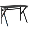 43" Racing Style Gaming Desk with Multi-Colored K Steel Frame Design and Headset Side Hook, Black/Multi